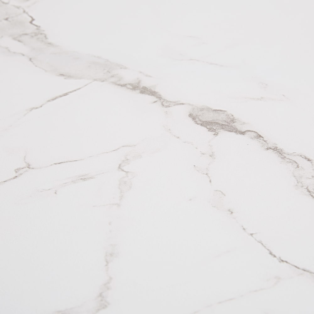 Table de jardin en aluminium et verre blanc effet marbre 8 personnes L205 - Maisons du Monde