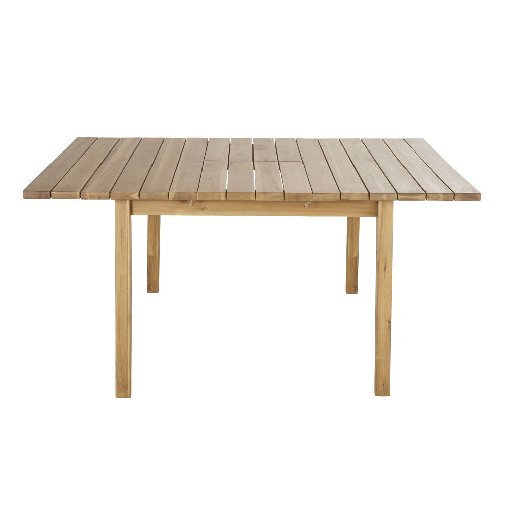 Table de jardin extensible carrée en acacia massif 6/8 personnes L120/160 - Maisons du Monde