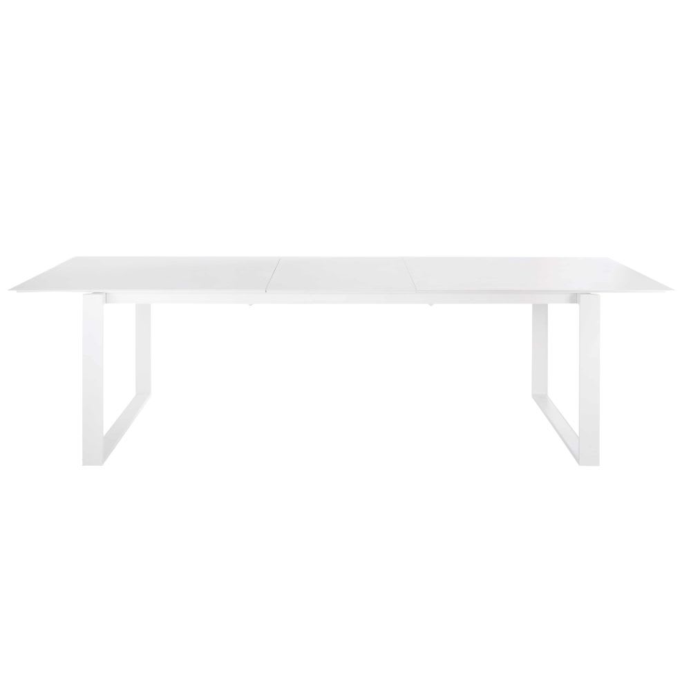 Table de jardin extensible en aluminium blanc 8/10 personnes - Maisons du Monde