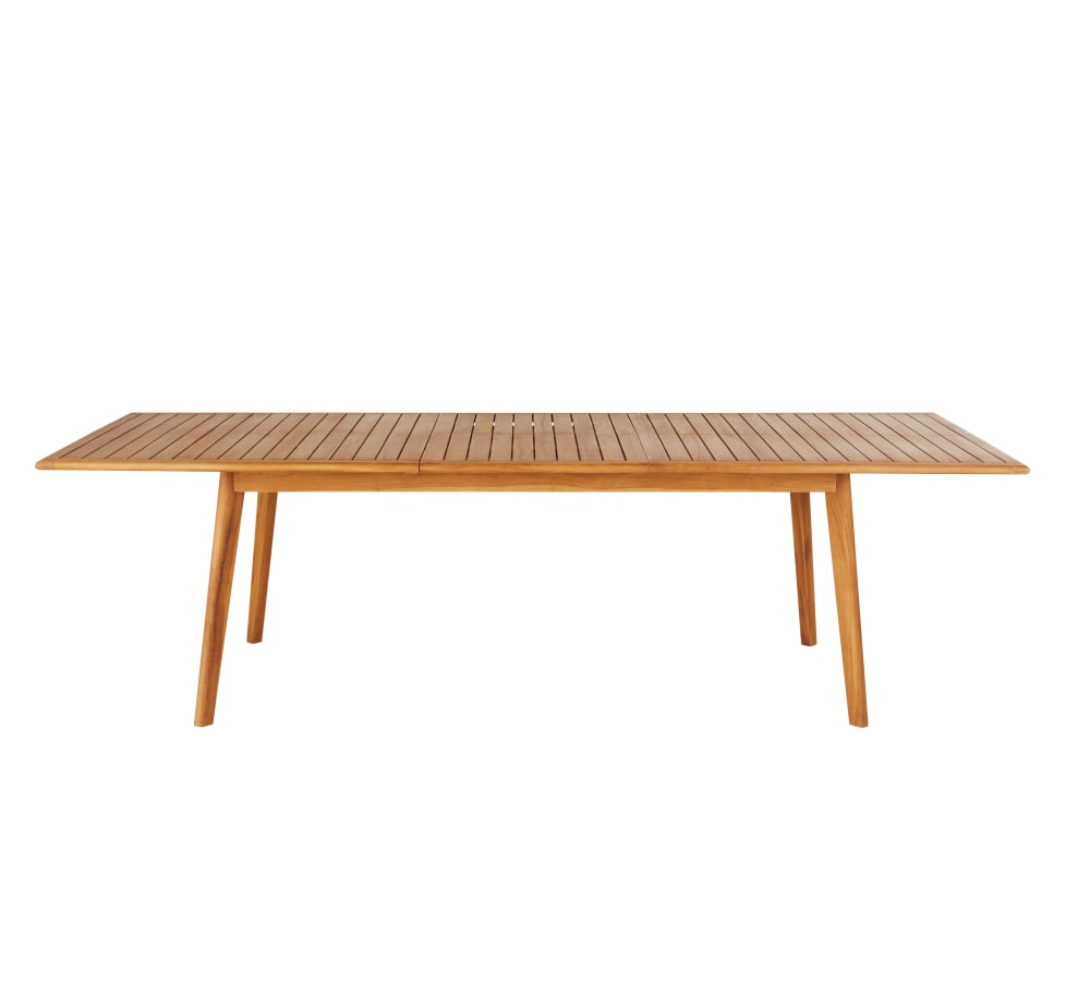 Table de jardin extensible en bois de teck, L200/260 cm — vue 3