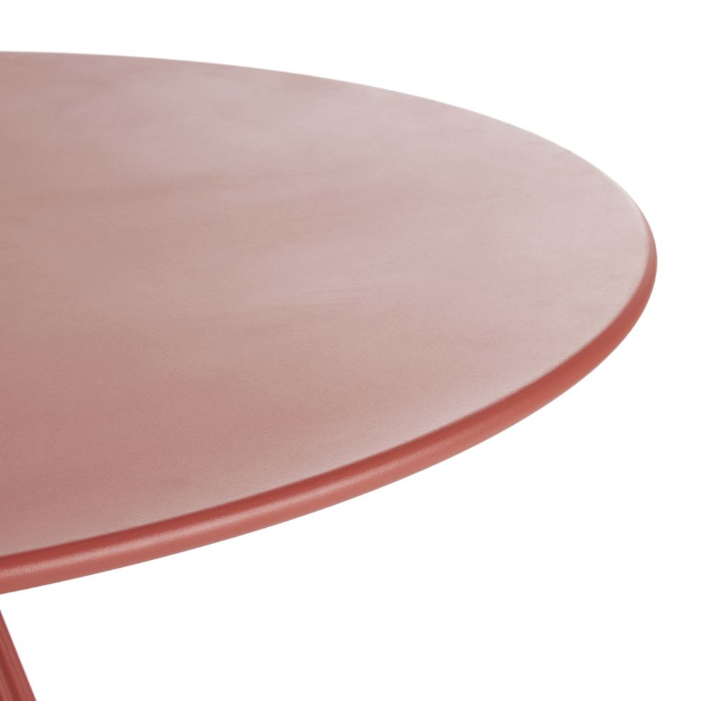 Table de jardin ronde en acier terracotta 4/6 personnes D120 - Maisons du Monde
