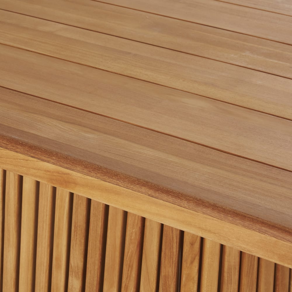 Table professionnelle en bois de teck 8/10 personnes L240 — vue 4