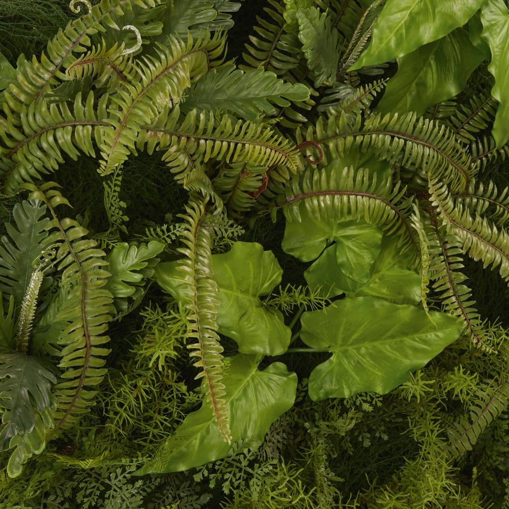 Tableau végétal plantes artificielles 100x100 - Maisons du Monde