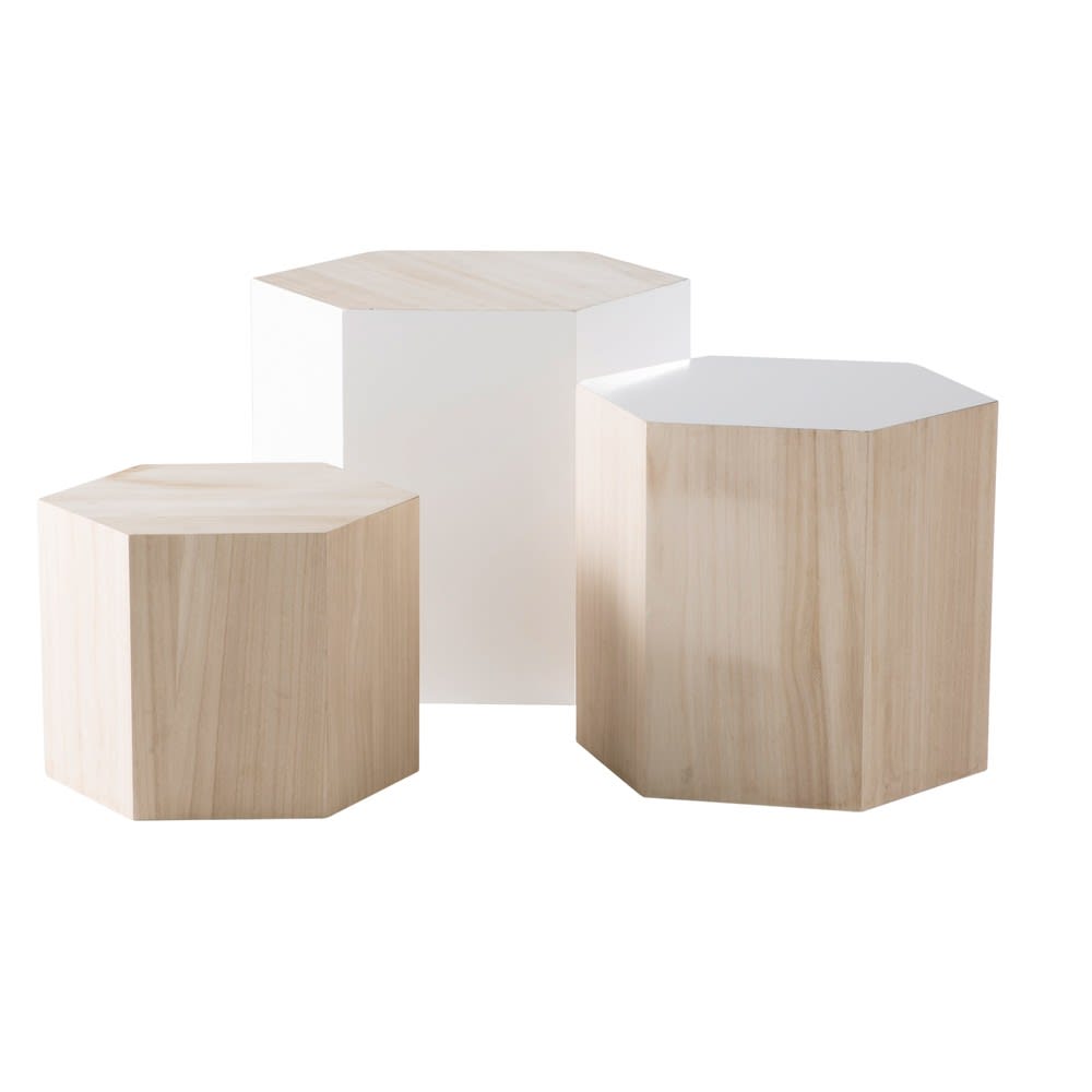 tables gigognes en paulownia