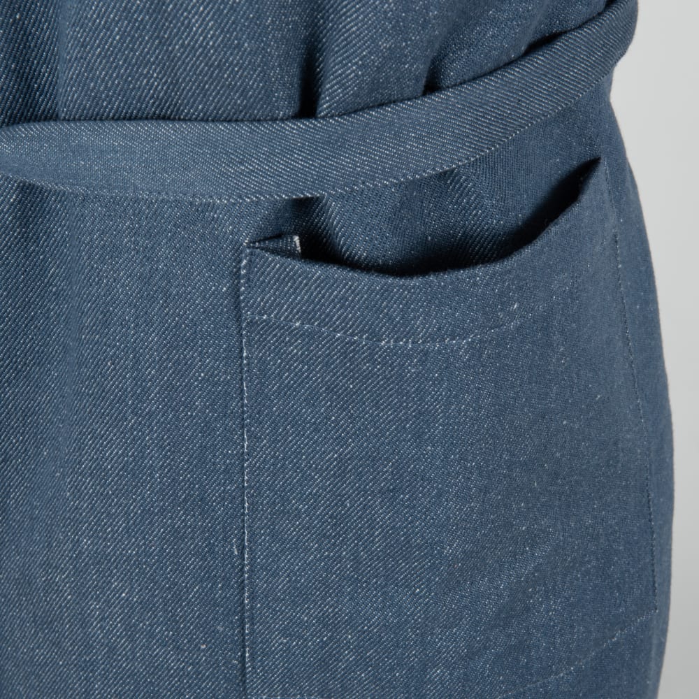 Tablier en coton effet denim bleu 70x85 - Maisons Du Monde