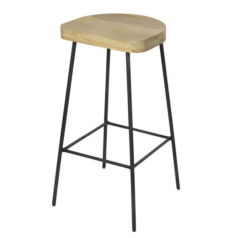 tabouret en manguier - acier