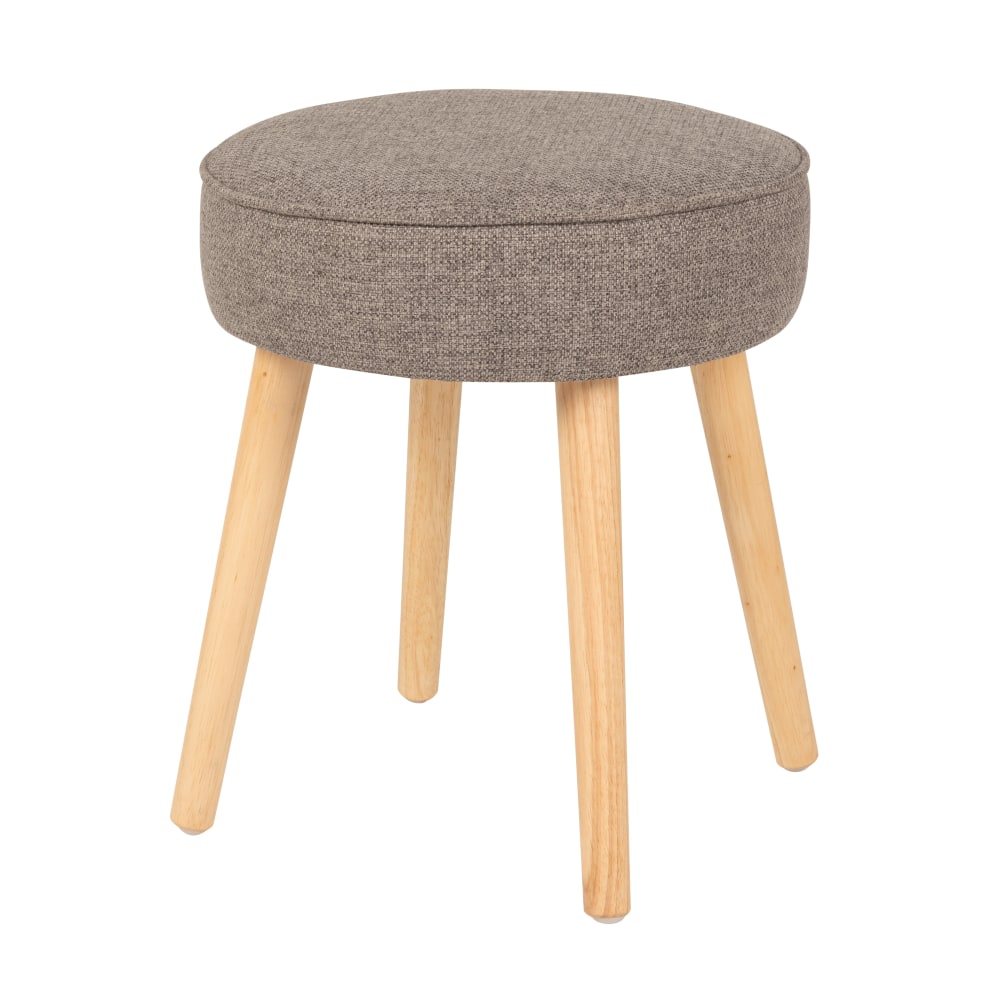 Tabouret gris anthracite et bois d'hévéa