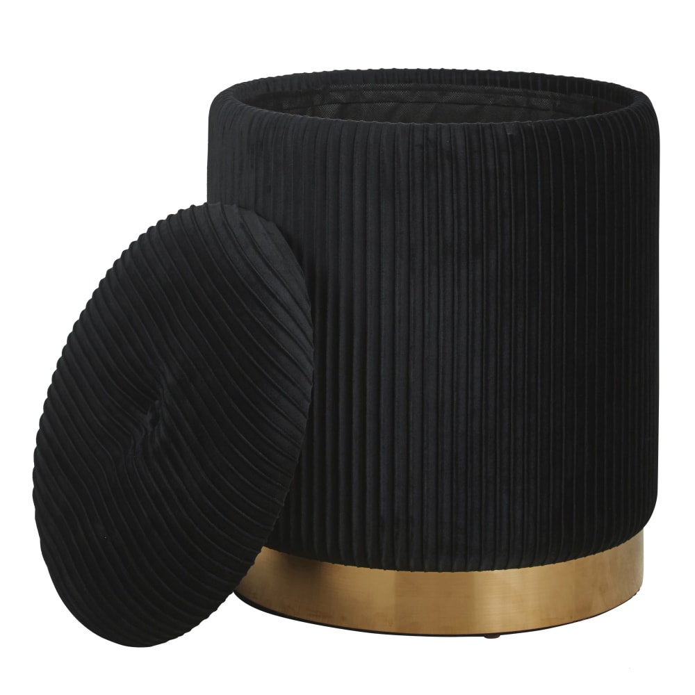 Taburete-baúl dorado y negro - Maisons du Monde