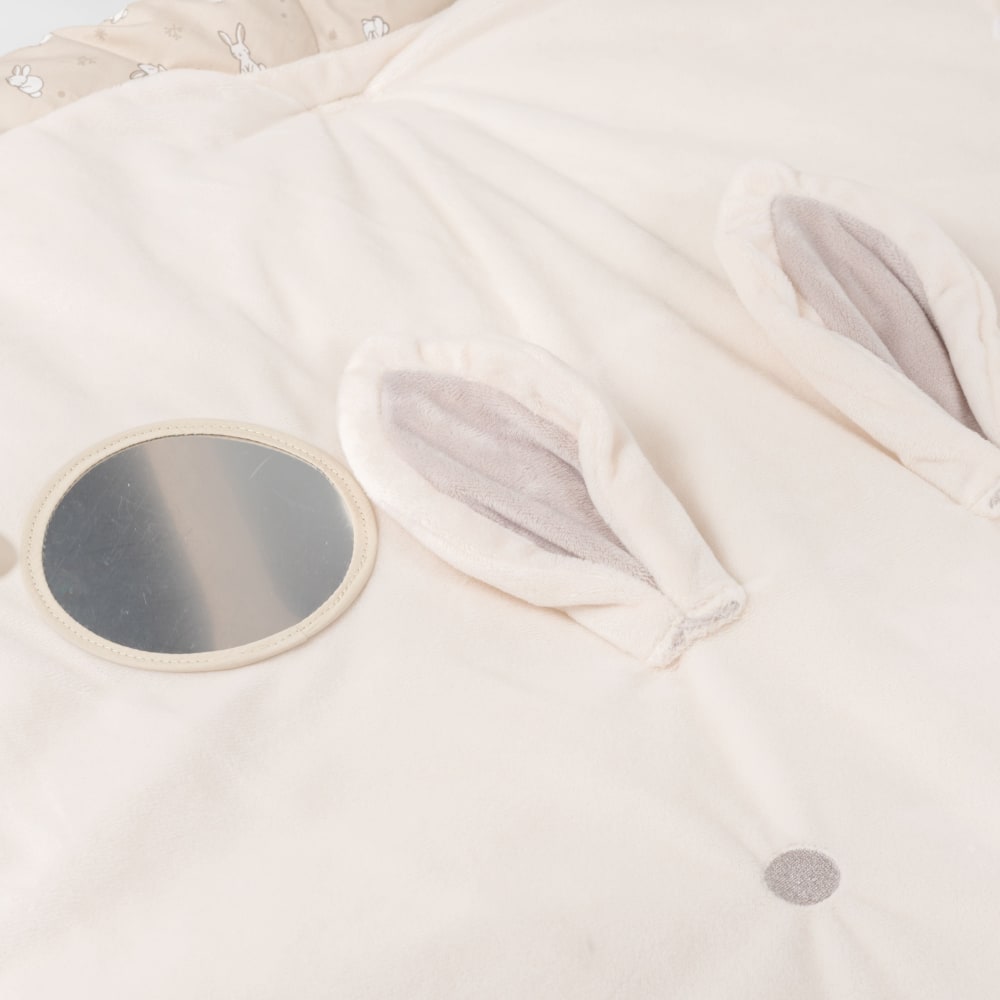 Tapis d'éveil bébé rond écru, blanc et taupe D90 (Maisons du Monde) - Image 5