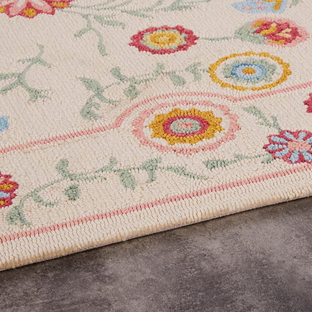 Tapis d'extérieur écru et motifs multicolores 160x230 — vue 3