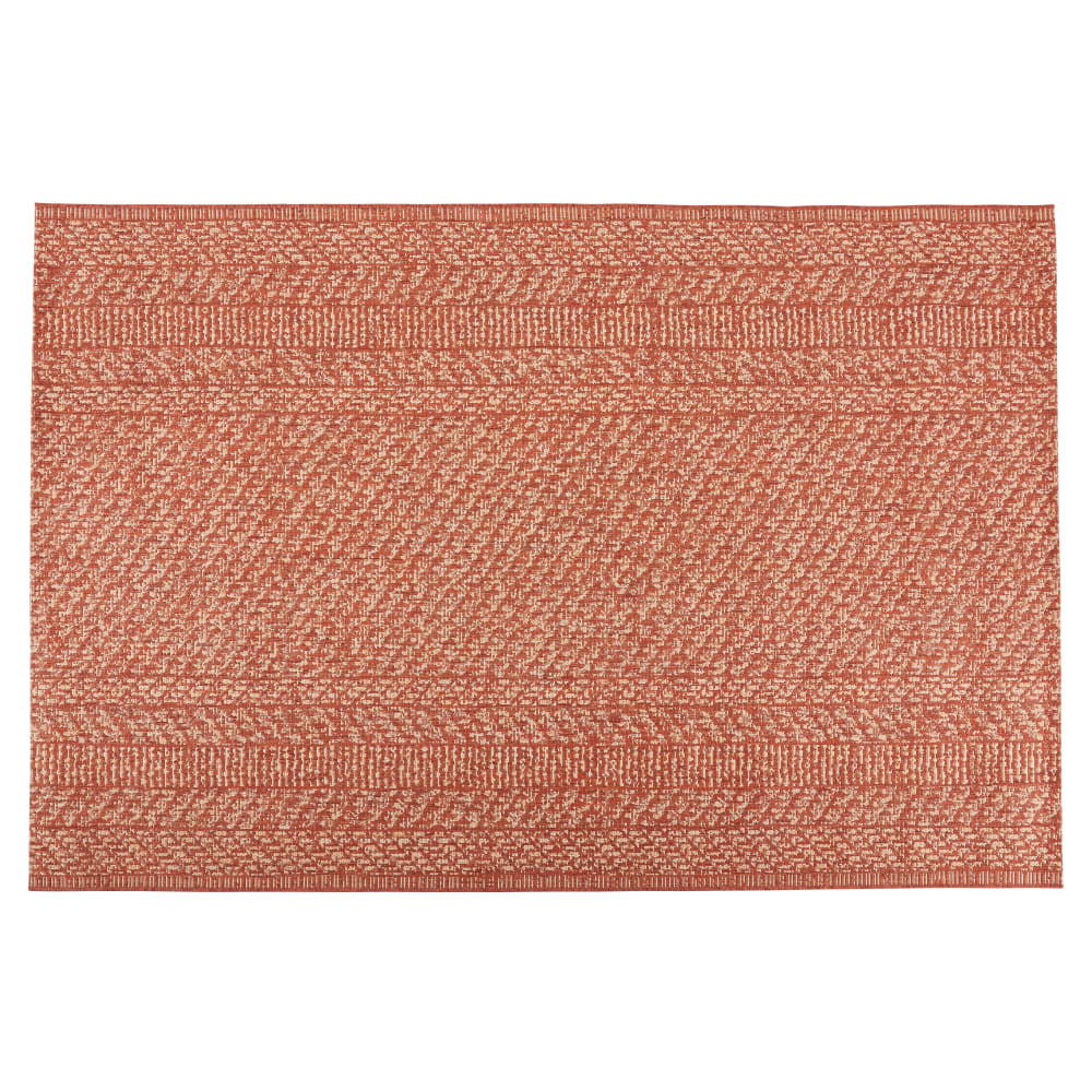 Tapis d'extérieur tissé terracotta 160x230