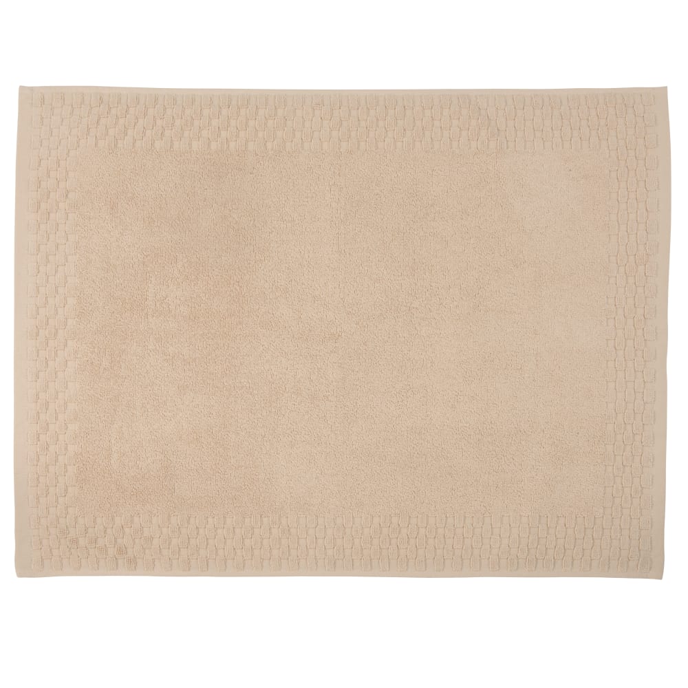 Tapis de bain en coton biologique beige 50x70