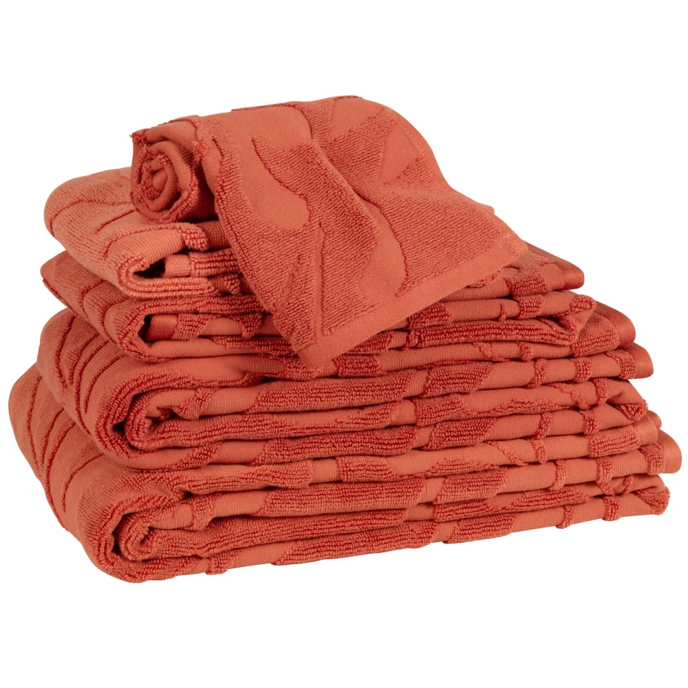 Tapis de bain en coton biologique motifs terracotta 50x70 - Maisons du Monde
