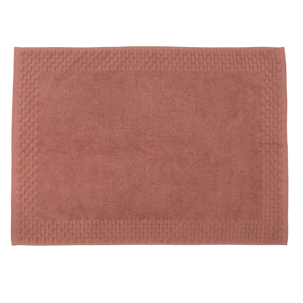 Tapis de bain en coton biologique rose 50x70