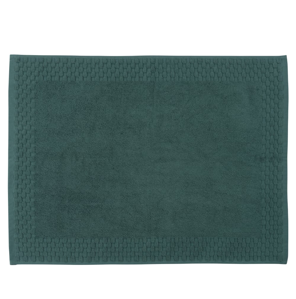 Tapis de bain en coton biologique vert 50x70