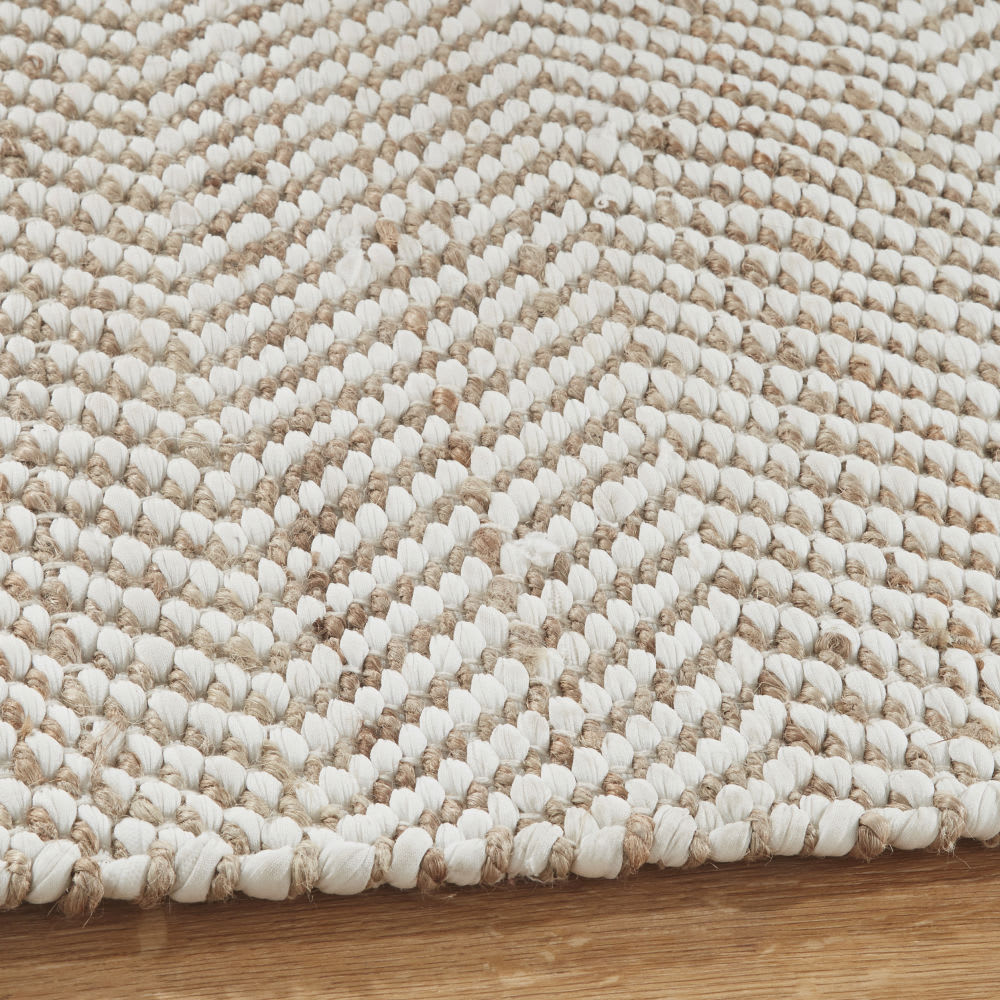 Tapis en coton recyclé et jute tissés 200x200 - Maisons du Monde