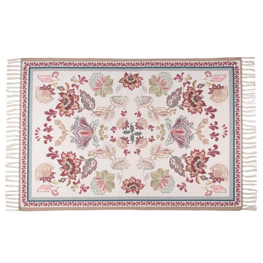 Tapis en coton recyclé multicolore, 90x130 cm
