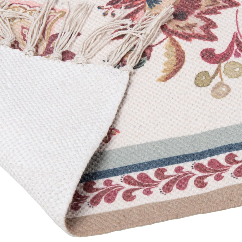 Tapis en coton recyclé multicolore, 90x130 cm — vue 4