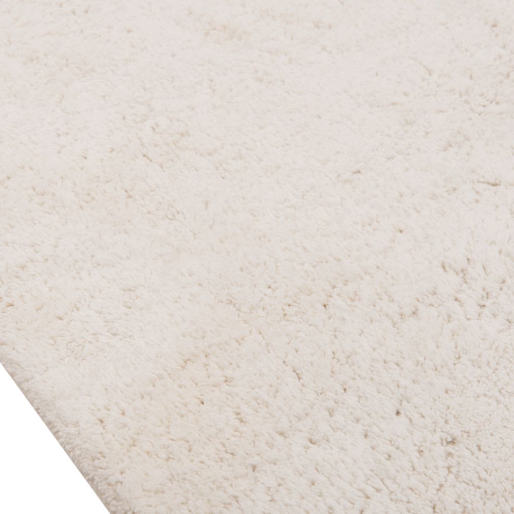 Tapis en coton recyclé tufté blanc, 90x150 cm — vue 3