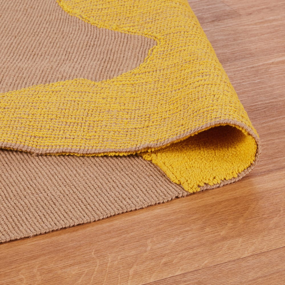 Tapis en jute tissé motif abstrait tufté en coton bicolore 160x230 — vue 4