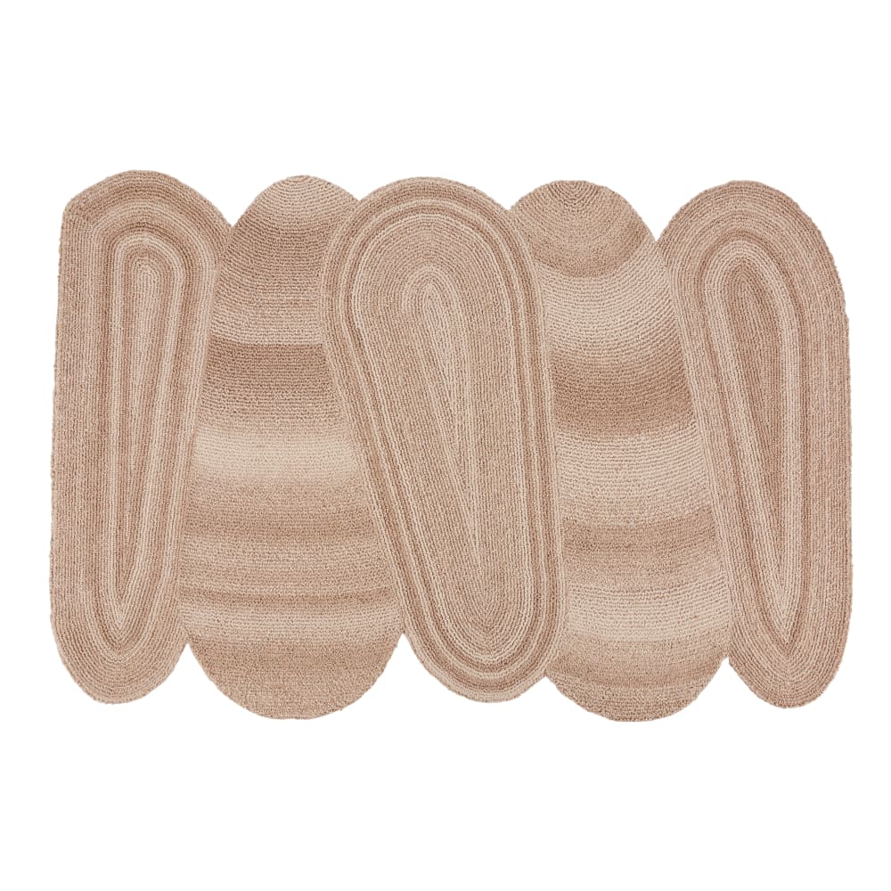 Tapis en laine tuftée beige, 160x230 cm
