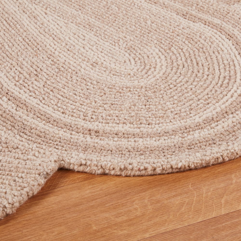 Tapis en laine tuftée beige, 160x230 cm — vue 3