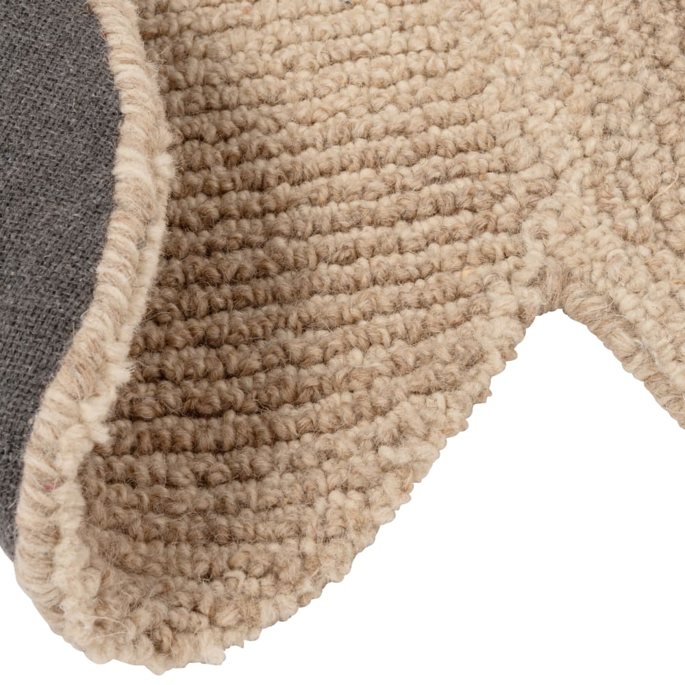 Tapis en laine tuftée beige, 90x150 cm — vue 4