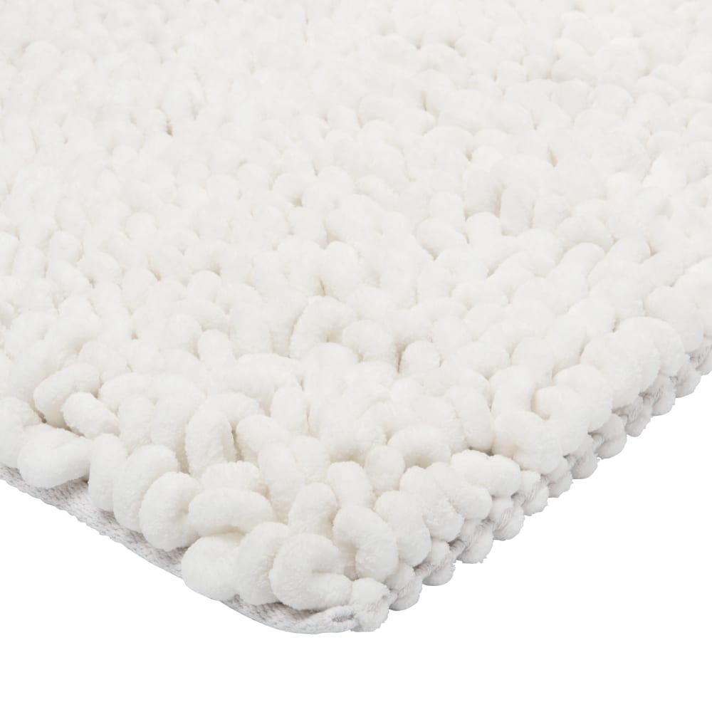 Tapis en polyester recyclé et coton blanc, 60x90 cm — vue 3