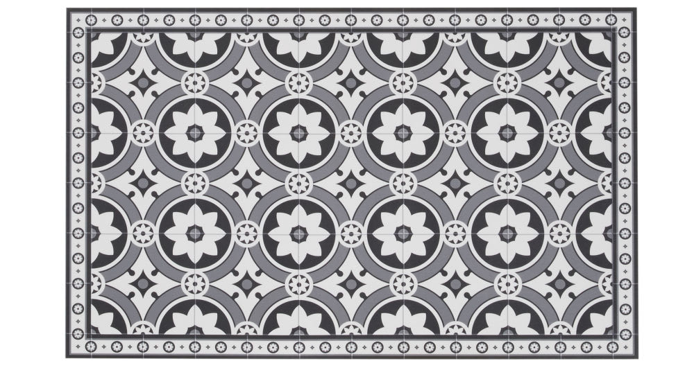 Tapis en vinyle motifs carreaux de ciment 50x80