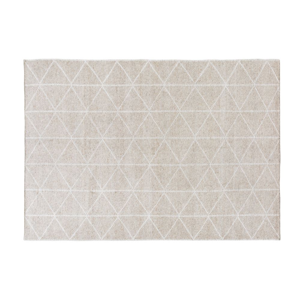 Tapis réversible tissé motifs graphiques, 160x230 cm