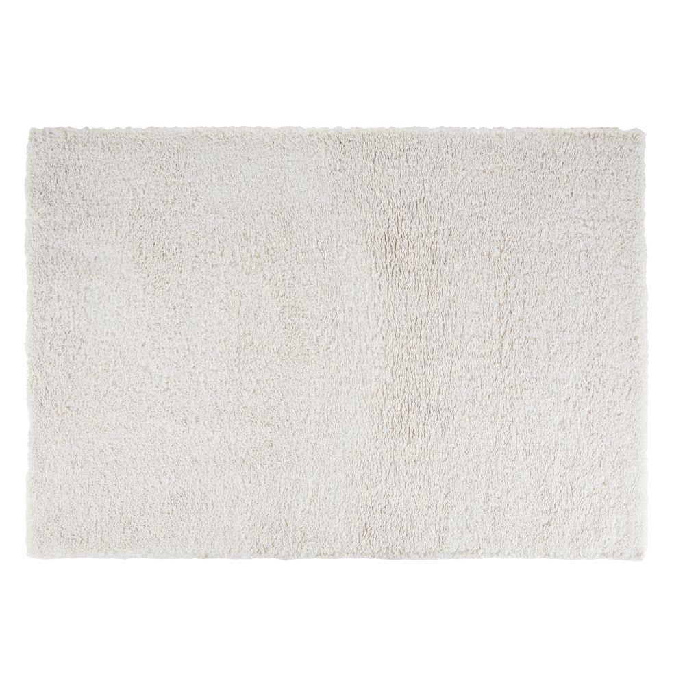 Tapis shaggy en bouclettes blanches, 160x230 cm