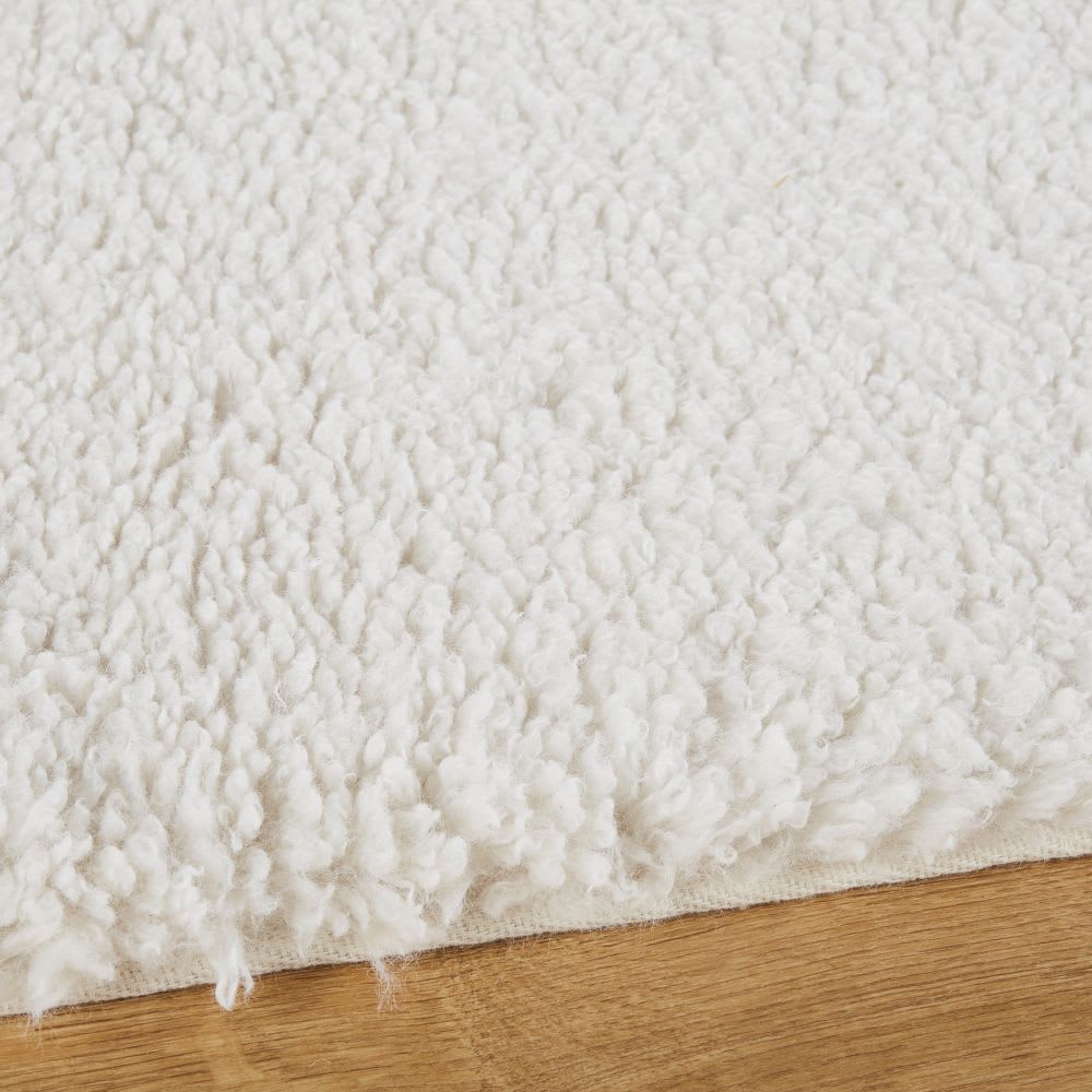 Tapis shaggy en bouclettes blanches, 160x230 cm — vue 3