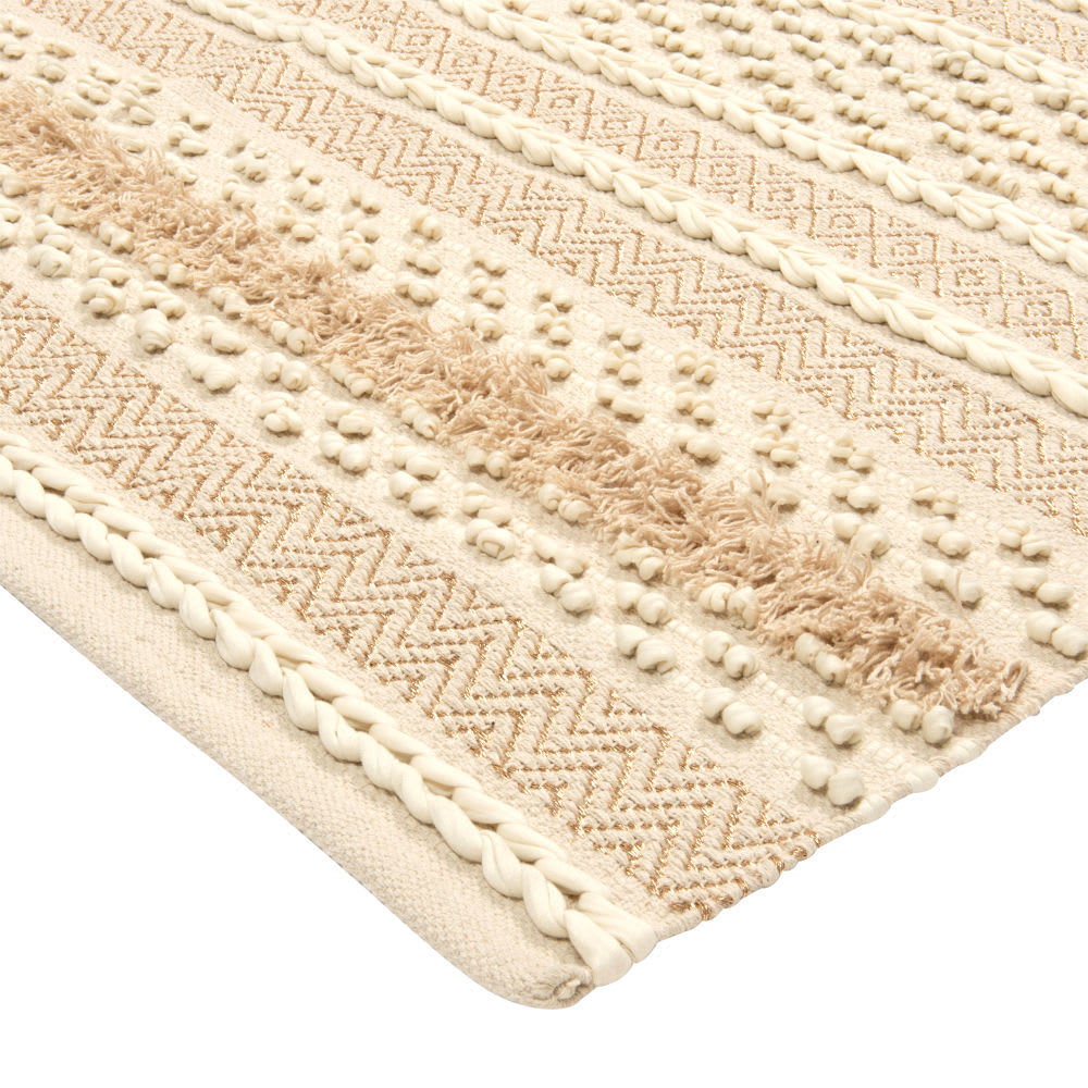 Tapis tissé en coton recyclé style ethnique 140X200