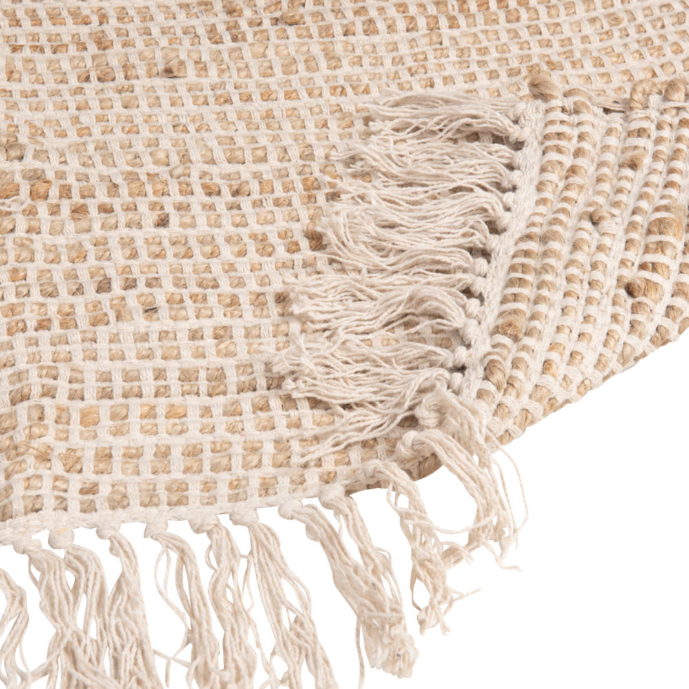 Tapis tissé en jute et coton, 160x230 cm — vue 4