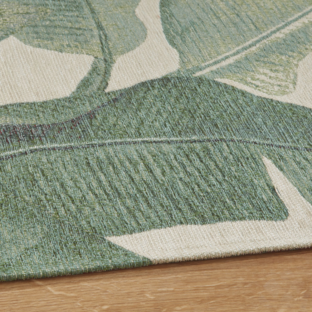 Tapis tissé jacquard à motif tropical multicolore, 155x230 - Maisons du Monde