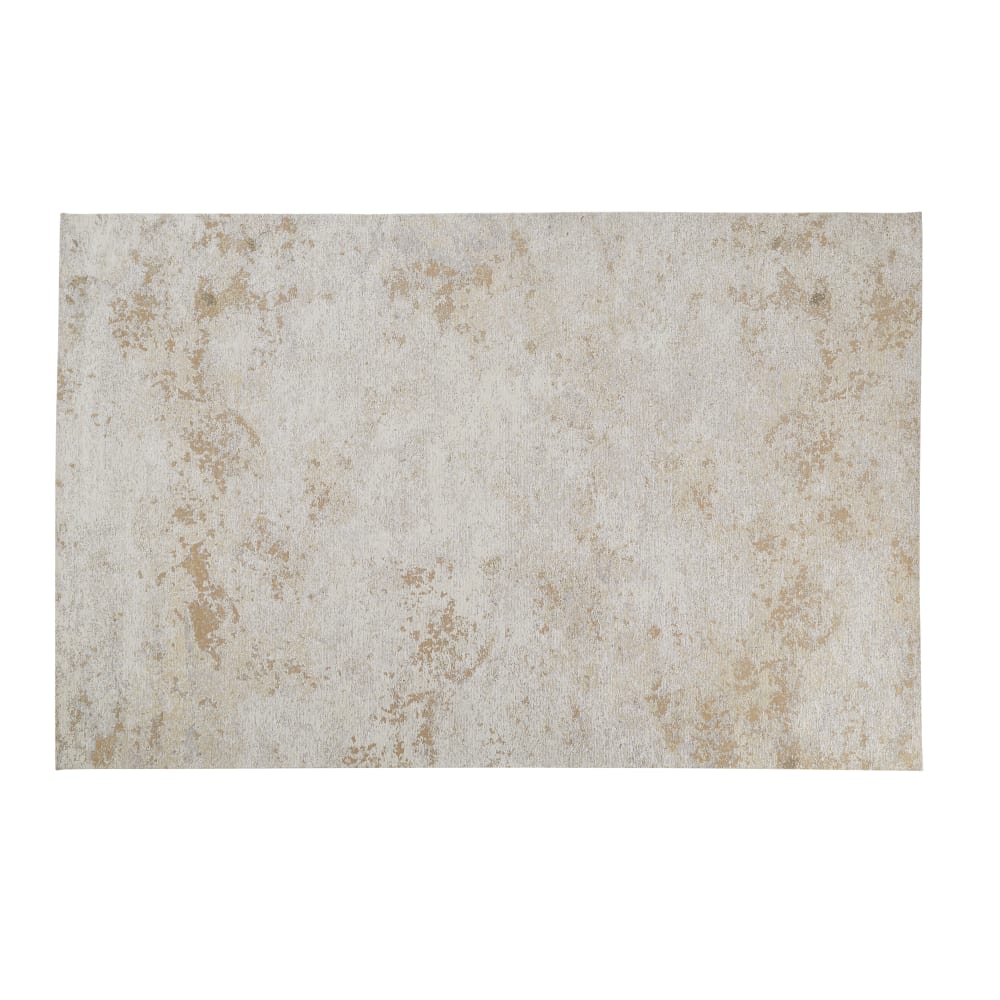 Tapis tissé jacquard beige 155x230