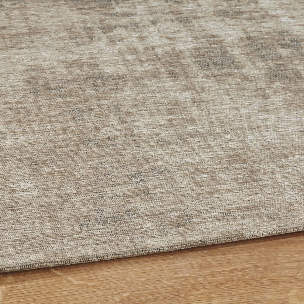 Tapis tissé jacquard écru et beige, 155x230 cm — vue 3
