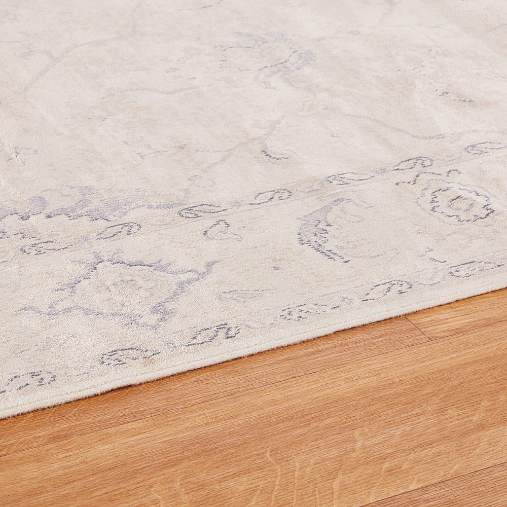 Tapis tissé jacquard gris et bleu, 160x230 cm — vue 3