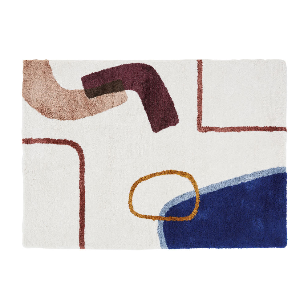 Tapis tufté multicolore, 140x200 cm