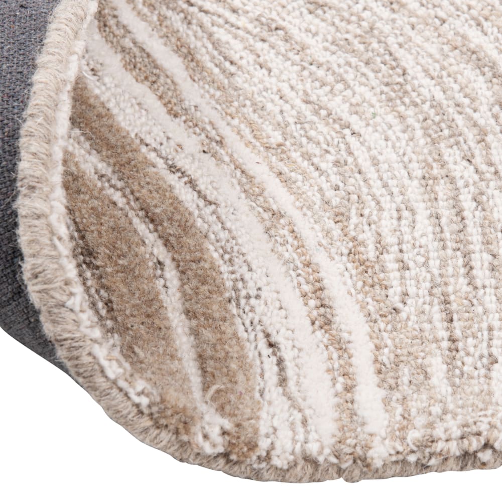 Tapis tuftée et ciselée motifs vagues beiges et marron 140x200