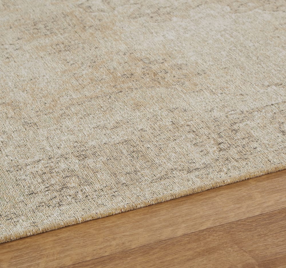 Tapis vintage tissé jacquard beige 155x230 - Maisons du Monde