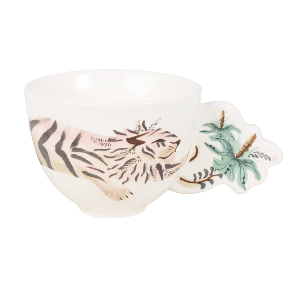 Tasse+en+gres+motif+tigre+blanc,+gris,+noir+et+vert