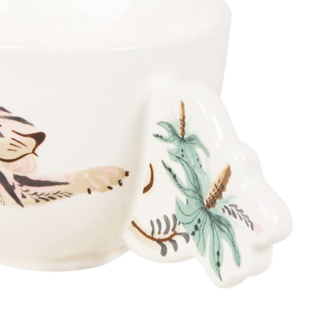 Tasse en grès motif tigre blanc, gris, noir et vert - Maisons du Monde