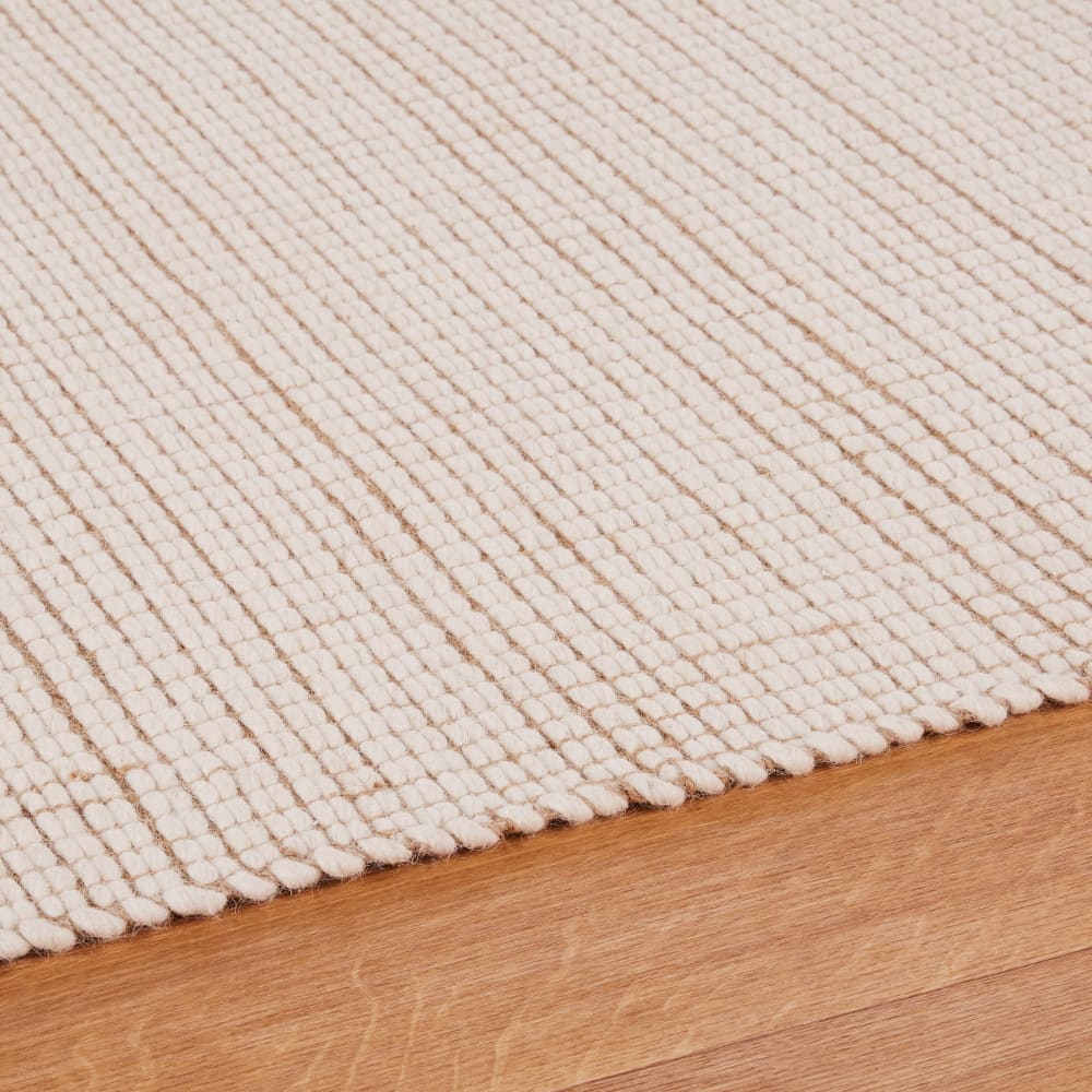 Teppich aus Wolle, beige und weiß 160x230cm - Maisons Du Monde