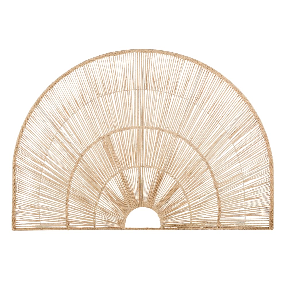 Tête de lit murale en jute beige 176x120
