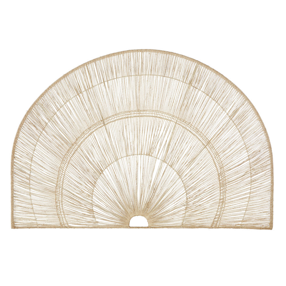 Tête de lit murale en jute beige 176x120