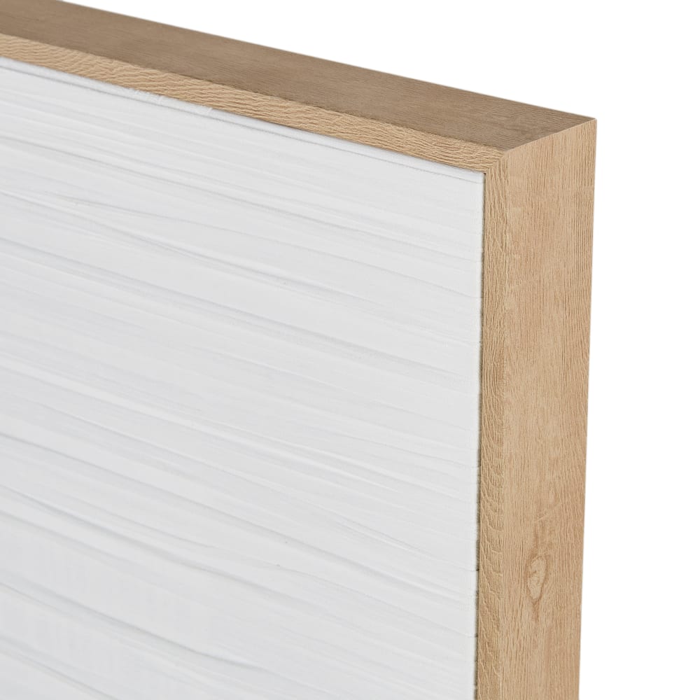 Toile abstraite blanche à reliefs 88x110 - Maisons du Monde
