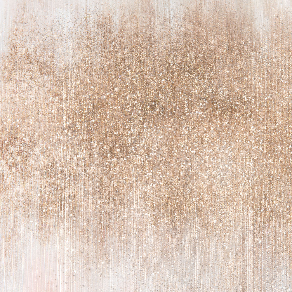 Toile dorée, blanche et vieux rose, 60x60 cm - Maisons du Monde