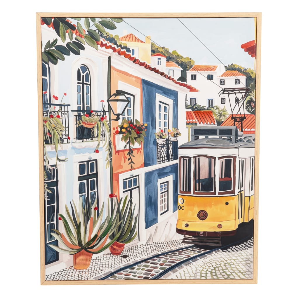 Toile imprimée et peinte multicolore, 42x52 cm — Beyit
