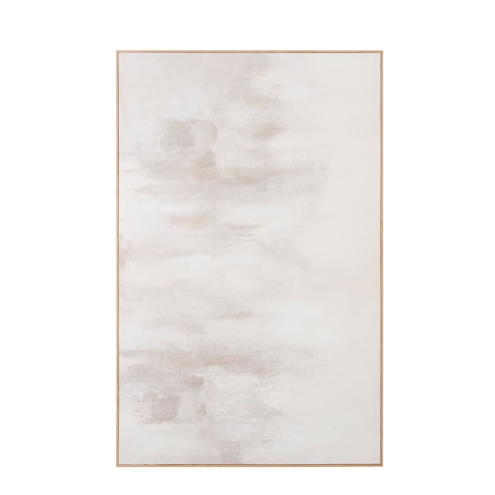Toile peinte beige et blanche, 90x140 cm — Beyit
